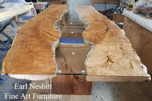 mesquite slabs with inset glass mesquite slabs with inset glass